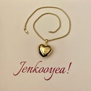 Gold Heart Pendant Necklace